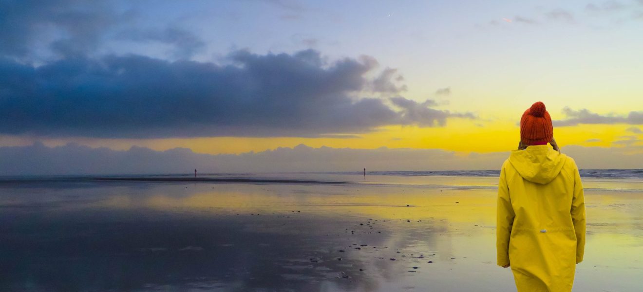 Sonnenuntergang am Strand Friesennerz